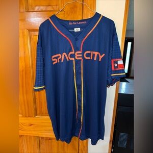 Houston Astros Space City Blue Baseball MLB Jersey Hader 71 size XL